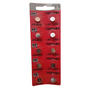 Bateria P/ Relogios 192/LR41 Toshiba Kit Com 10 Unidades