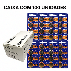 Bateria Lithium 3v Cr2016 Sony/Murata kit com 100 unidades