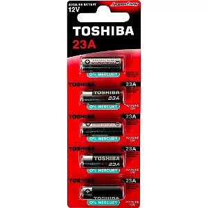 Pilha alcalina A23 12v, Toshiba Kit com 5 Unidades