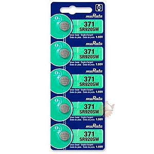 Pilhas Para  Relogios 371  Sony Murata  Kit Com 5 uns
