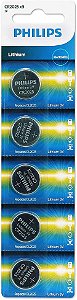 Bateria  Cr2025 3v Philips Cartela com 5  unidades