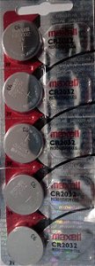 Bateria CR2032 Maxel original  cartela com 5 uns