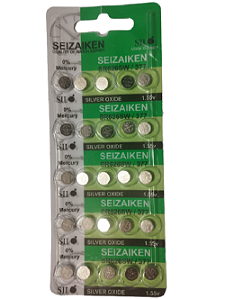 Baterias para relogio 377/626  Seizaken(Seiko) original kit com 25 unidades