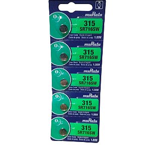 Bateria Para Relogios SR716/315 Sony/Murata kit com 5 uns