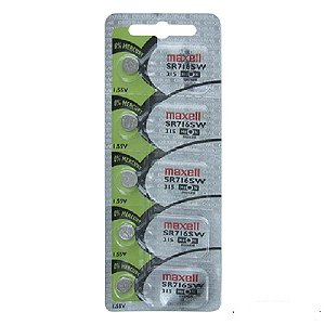 Baterias para relogio 315 Maxel original kit com 5 uns