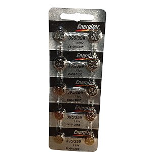 Baterias para relogios 395 Ernegizer cartela com 10 uns