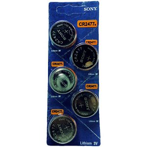 Bateria 2477 Sony  cartela com 5 uns