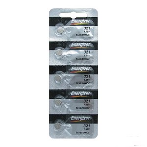 BATERIAS PARA RELOGIOS 321  ERNEGIZER CARTELA COM 5 UNS