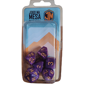 Kit de Dados para RPG - Marmorizado - Rosa