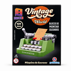 Blocos de Montar Vintage World - Máquina de Escrever
