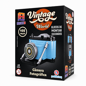 Blocos de Montar Vintage World - Máquina Fotográfica