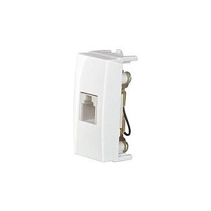 Módulo Telefone Rj 11 Sleek Branco  Margirius