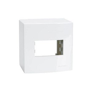 Caixa De Sobrepor 01 Posto C/ Suporte Sleek Branco - Margirius