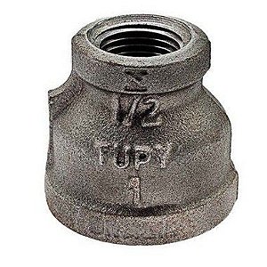 Luva Aço Preto Npt 1.1/2 x 1'' Média Pressão  Tupy