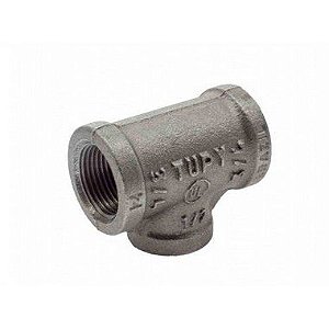 Te De Redução Aço Preto Npt 1 X 1/2'' Média Pressão Tupy