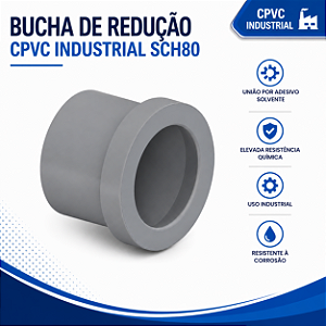 Bucha Redução Cpvc Industrial 1' X 3/4' Sch 80