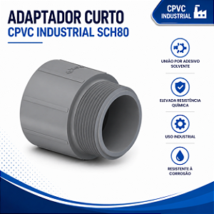 Adaptador Curto L/R Cpvc Industrial Sch 80 1/2''