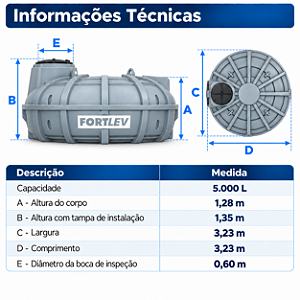 Cisterna Estrutural 5.000L Fortlev