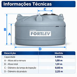 Cisterna 5.000L Fortlev