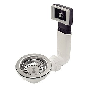 Válvula para Pias e Cubas 4 1/2" com Escape Inox Tramontina
