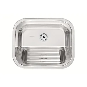 Tanque de Encaixe Inox Polido C/ Válvula 50 x 40 cm Tramontina