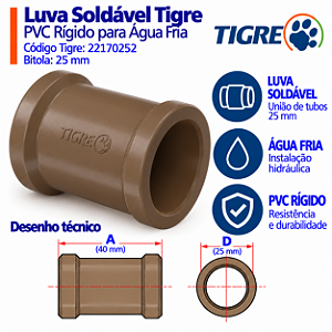 Luva Soldável 25 mm Tigre