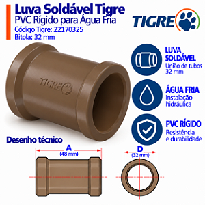Luva Soldável 32 mm Tigre