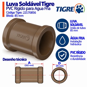 Luva Soldável 85 mm Tigre