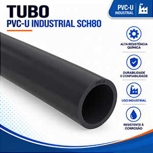 Tubo Pvc-U Industrial Sch80 1'' 6 Metros