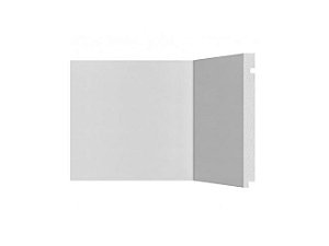Rodapé Poliestireno 20cm 506 Moderna Santa Luzia Branco 240cmx16mm (Barra)