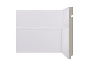 Rodapé Poliestireno 20cm 544 Art Deco Santa Luzia Branco 240cmx16mm (Barra)