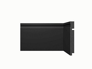 Rodapé Santa Luzia Preto 15cm 3480 Poliestireno 240cmx16mm Black (Barra)