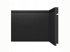 Rodapé Santa Luzia Preto 20cm 3505 Poliestireno 240cmx16mm Black (Barra)