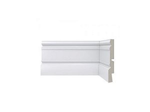Rodapé Poliestireno 12,3cm 01 Clássica Santa Luzia Branco 240cmx20mm (Barra)