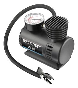 COMPRESSOR DE AR 12V MULTILASER 250PSI 3 BICOS