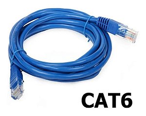 CABO DE INTERNET CAT6 RJ45 ETHERNET LAN GIGA 10/1000 3 METROS