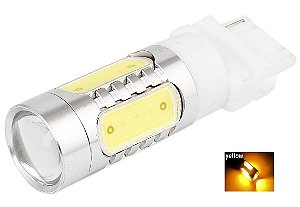 LAMPADA T25 COB CREE LED 1 POLO 3156 W27W LARANJA 12V