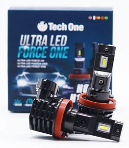 ULTRA LED FORCE ONE 12V 6000K H8 H9 H11 H16 "CACHIMBO" TECH ONE