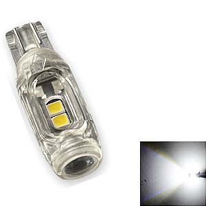 LAMPADA T10 5 LED W5W  BRANCO 12V CAMBUS CREE