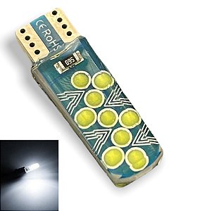 LAMPADA T10 SILICONADA 18 LED W5W BRANCO 12V