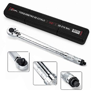 TORQUIMETRO DE ESTALO MINI P/ SOQUETE 1/2 28-210 NM 2,9KG A 21,4KG