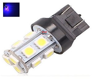 LAMPADA T20 13 LED 1 2 POLO 7440 7443 5050 W21W AZUL 12V