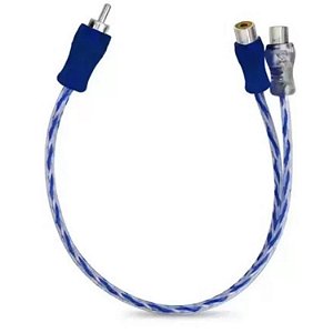 CABO RCA Y INJETADO AZUL PRATA 4MM 2F 1M SVART TECHONE