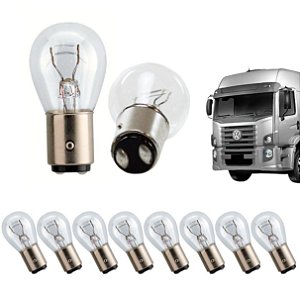 CAIXA C/ 10 LAMPADA BAY15D 1034 HALOGENA 2 POLO P21/5W TECHONE 24V