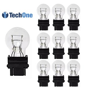 CAIXA C/ 10 LAMPADA T25 HALOGENA 2 POLOS W27/7W 7515 TECHONE 12V