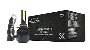KIT LAMPADAS SUPER LED HB3 9005 HB4 9006 CODE TECHONE 3000K