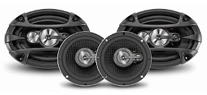 KIT 2 ALTO FALANTE QUADRIAXIAL 6x9” 120W + 2 6x6" 110W