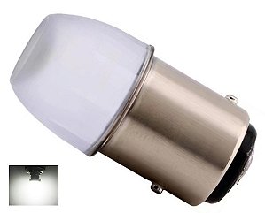 LAMPADA 3 LED CERAMICA BA15S 1 POLO P21W 1156 1141 BRANCO 12V