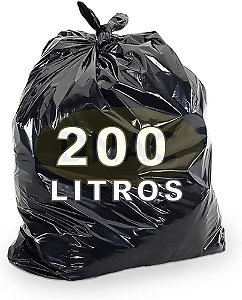 SACO PLASTICO PARA LIXO 200 LITROS - 100CM X 90CM