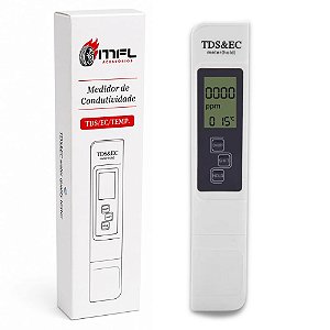 MEDIDOR DE CONDUTIVIDADE AGUA TDS EC PPM US/CM TERMOMETRO